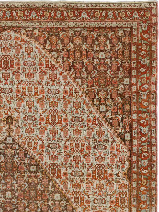 Antique Persian Senneh Accent Rug, No.33366 - Gsblank