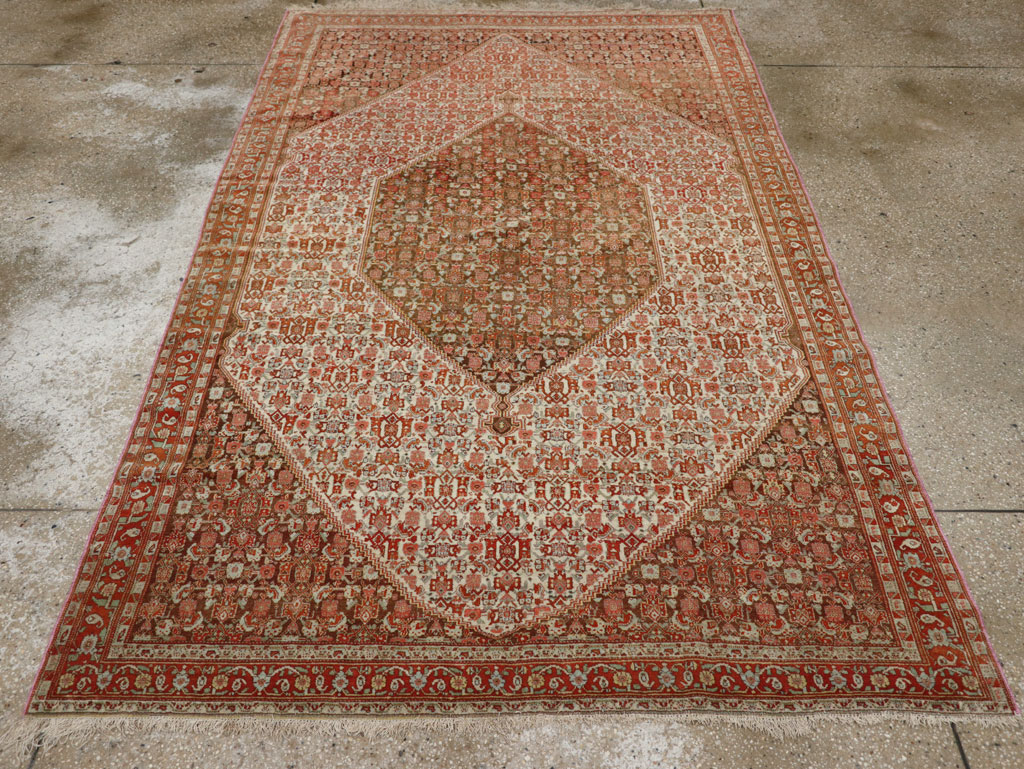 Antique Persian Senneh Accent Rug, No.33366 - Gsblank
