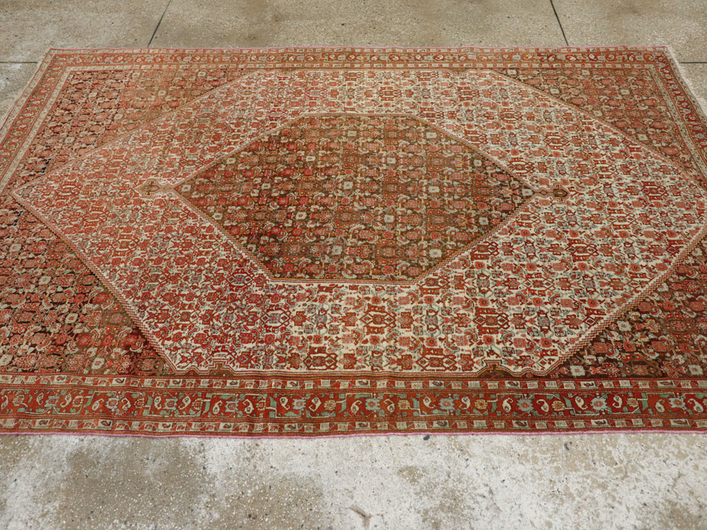 Antique Persian Tabriz Accent Rug, No.33366 - Gsblank