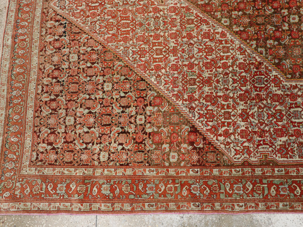 Antique Persian Senneh Accent Rug, No.33366 - Gsblank