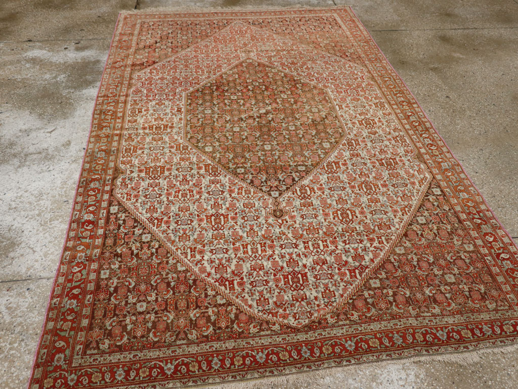 Antique Persian Senneh Accent Rug, No.33366 - Gsblank