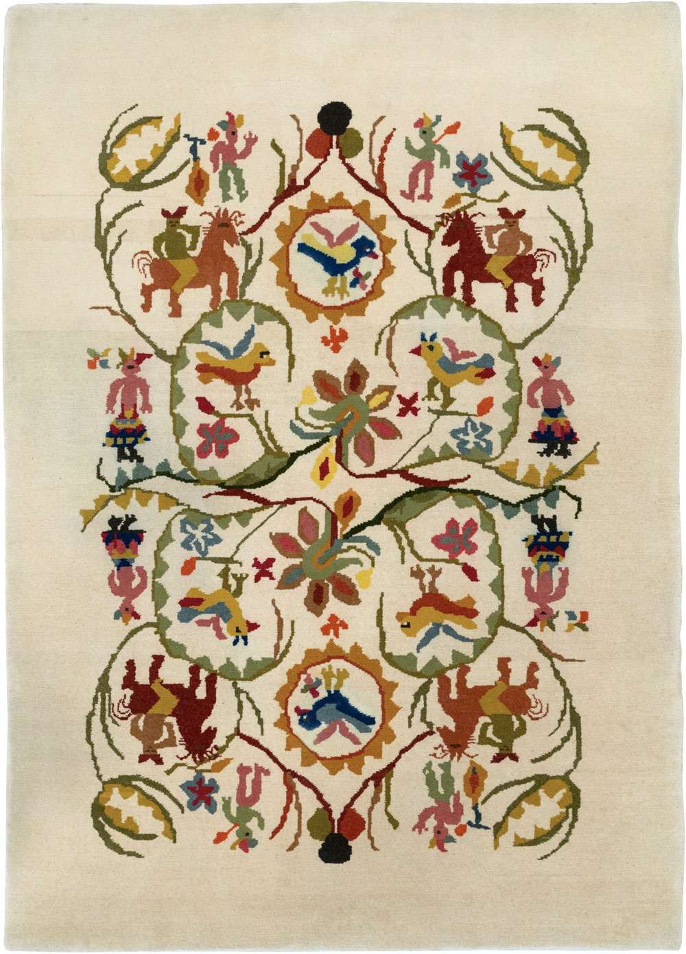 Mid-20th Century Art Deco Carpet By Olga Fisch, No.33367 - Gsblank