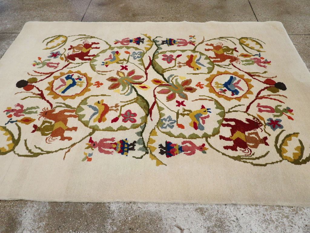 Mid-20th Century Art Deco Carpet By Olga Fisch, No.33367 - Gsblank