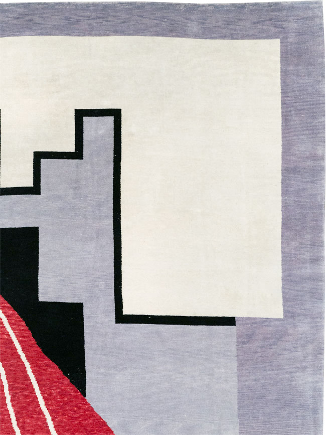 Modern Turkish Art Deco Square Room Size Carpet, No.33368 - Gsblank