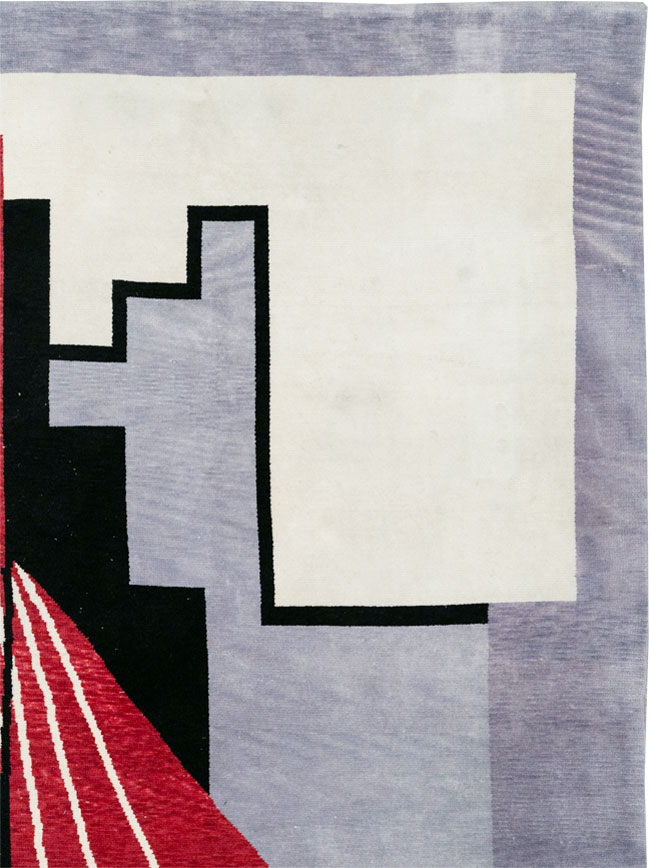 Modern Turkish Art Deco Square Room Size Carpet, No.33368 - Gsblank