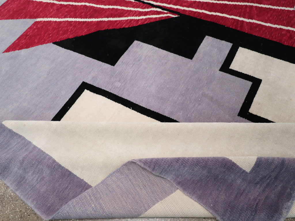 Modern Turkish Art Deco Square Room Size Carpet, No.33368 - Gsblank