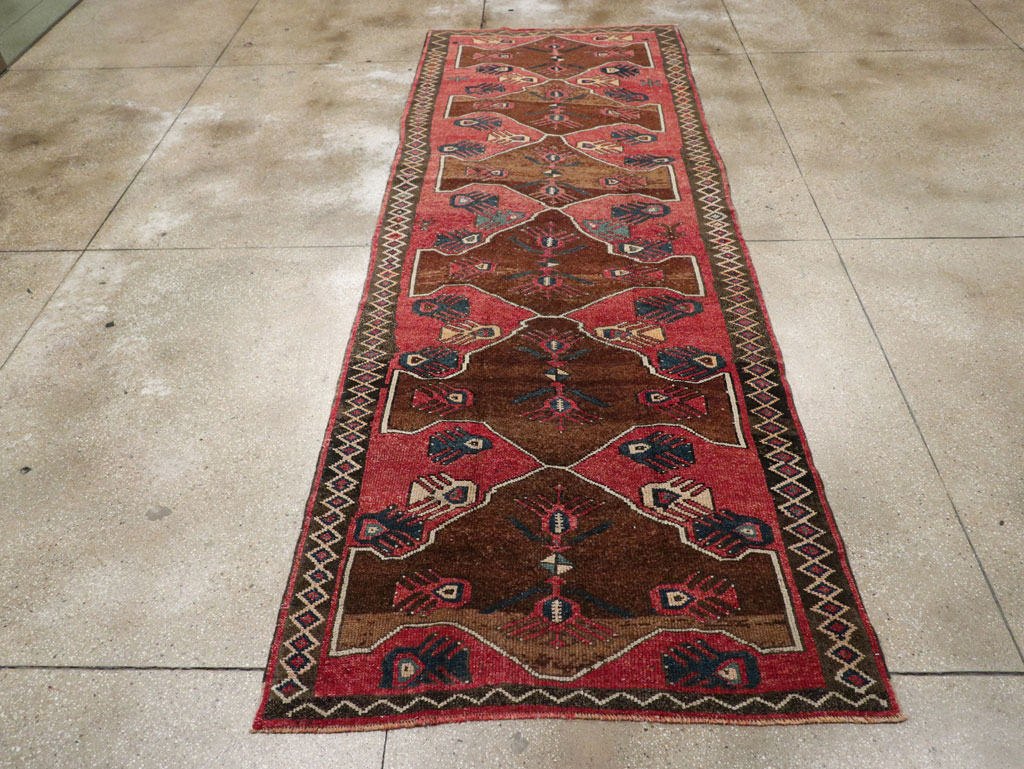 Vintage Turkish Anatolian Wide Gallery Runner, No.33369 - Gsblank