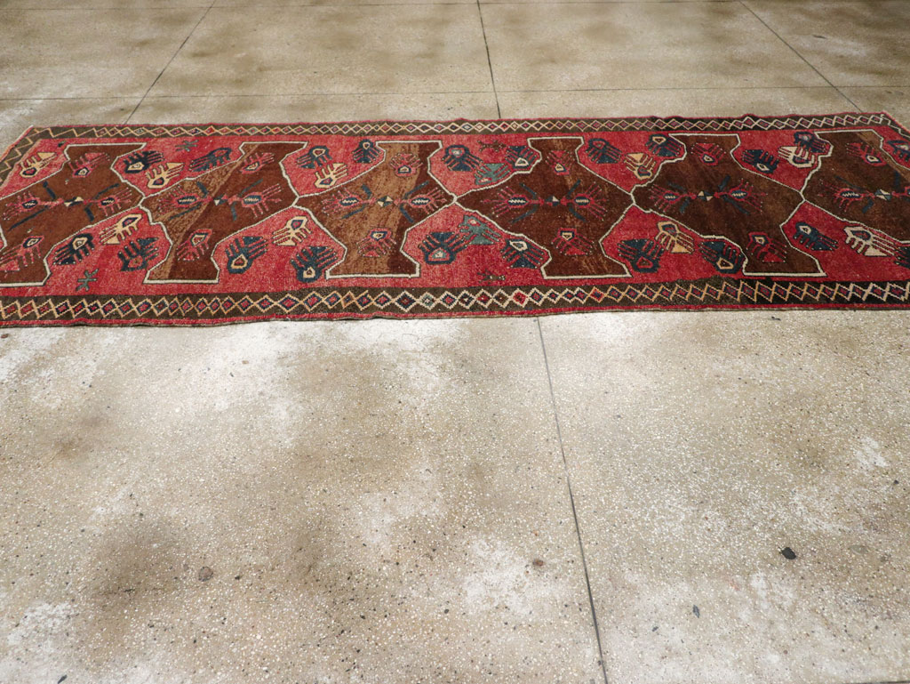 Vintage Turkish Anatolian Wide Gallery Runner, No.33369 - Gsblank