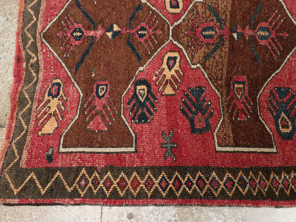 Vintage Turkish Anatolian Wide Gallery Runner, No.33369 - Gsblank