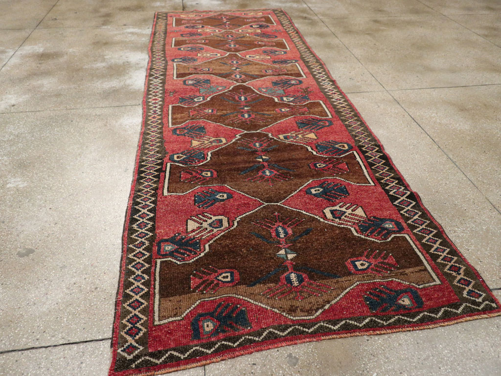 Vintage Turkish Anatolian Wide Gallery Runner, No.33369 - Gsblank