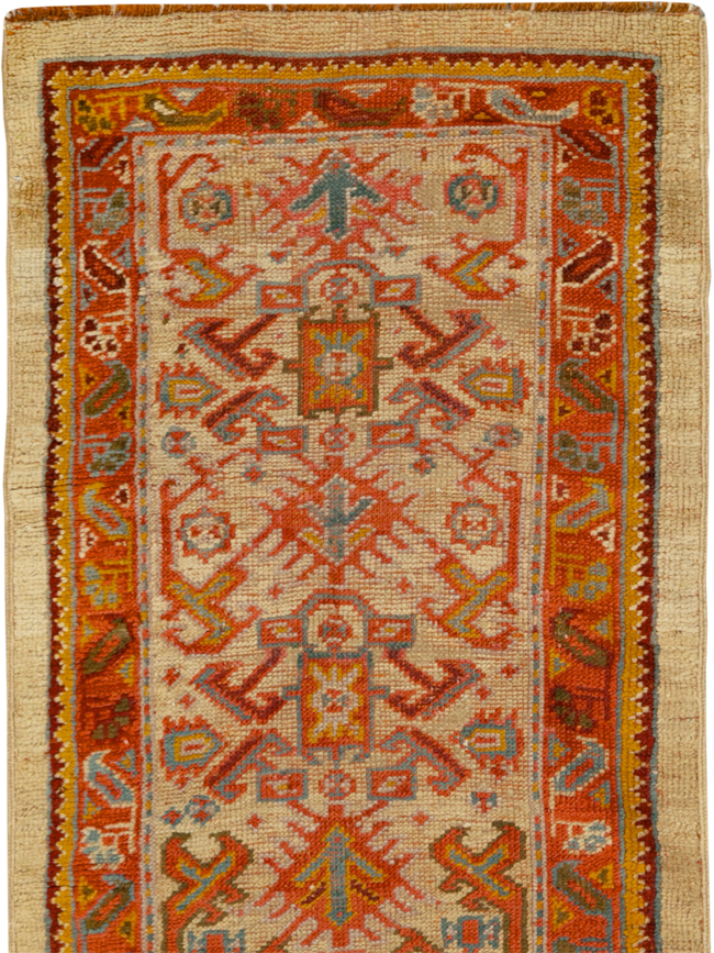 Antique Turkish Oushak Long Runner, No.33379 - Gsblank