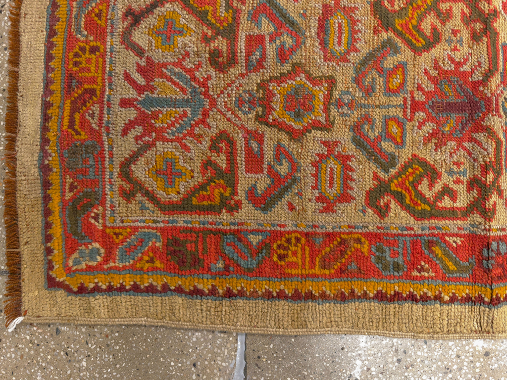 Antique Turkish Oushak Long Runner, No.33379 - Gsblank