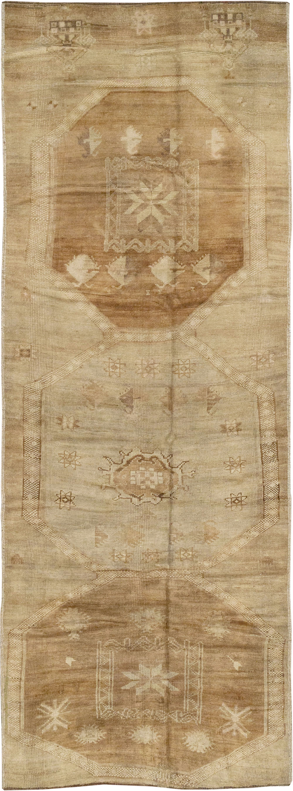 Vintage Turkish Anatolian Wide Gallery Runner, No.33387 - Gsblank