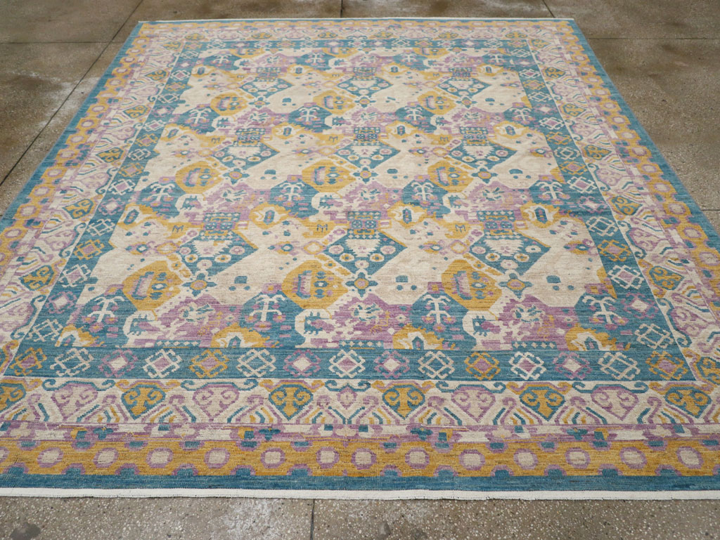 Modern East Turkestan Khotan Room Size Carpet, No.33391 - Gsblank
