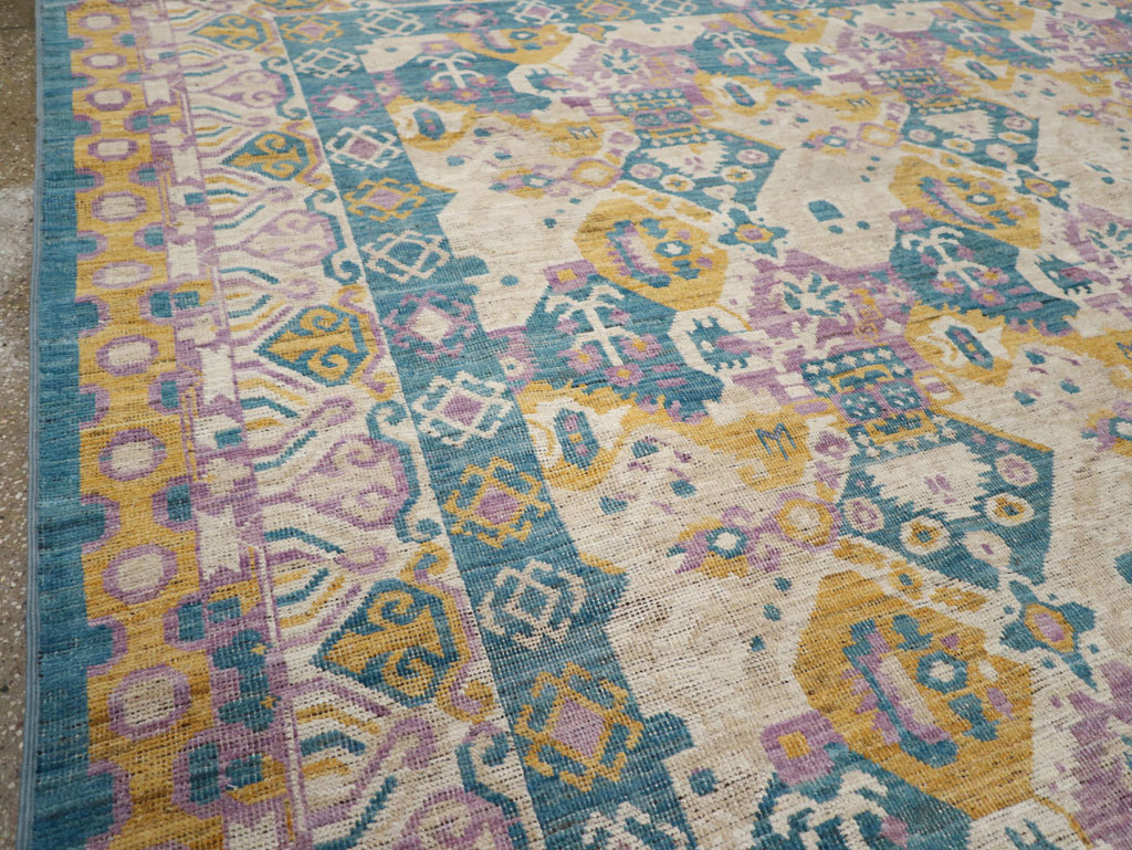 Modern East Turkestan Khotan Room Size Carpet, No.33391 - Gsblank