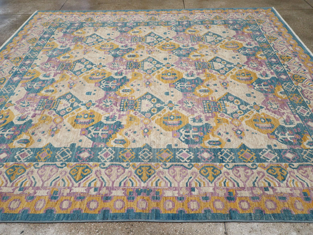 Modern East Turkestan Khotan Room Size Carpet, No.33391 - Gsblank