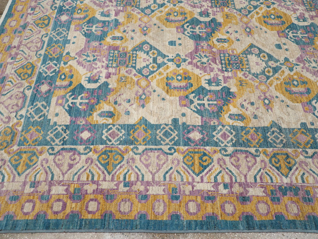 Modern East Turkestan Khotan Room Size Carpet, No.33391 - Gsblank