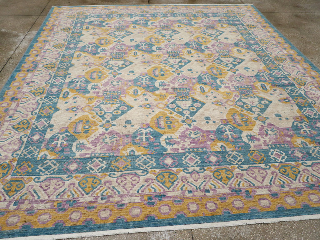 Modern East Turkestan Khotan Room Size Carpet, No.33391 - Gsblank