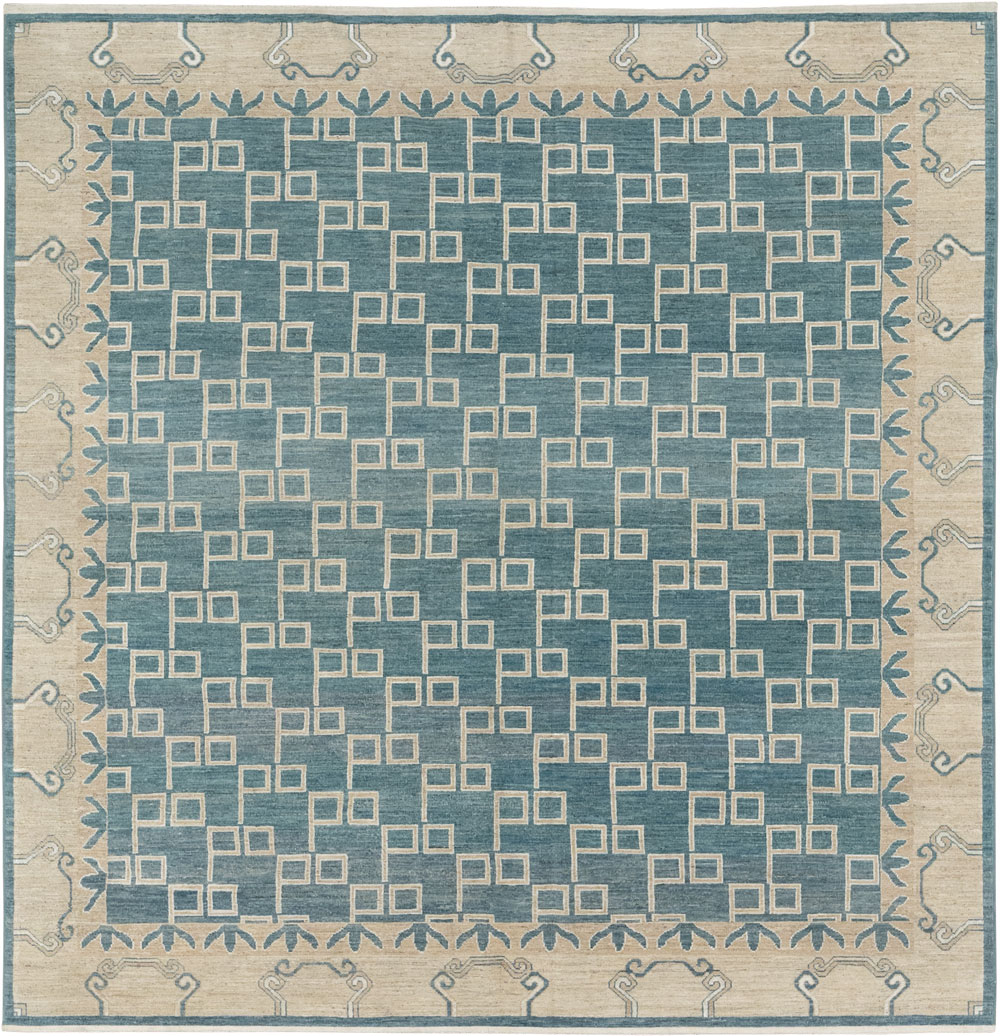 Modern East Turkestan Khotan Square Room Size Carpet, No.33393 - Gsblank