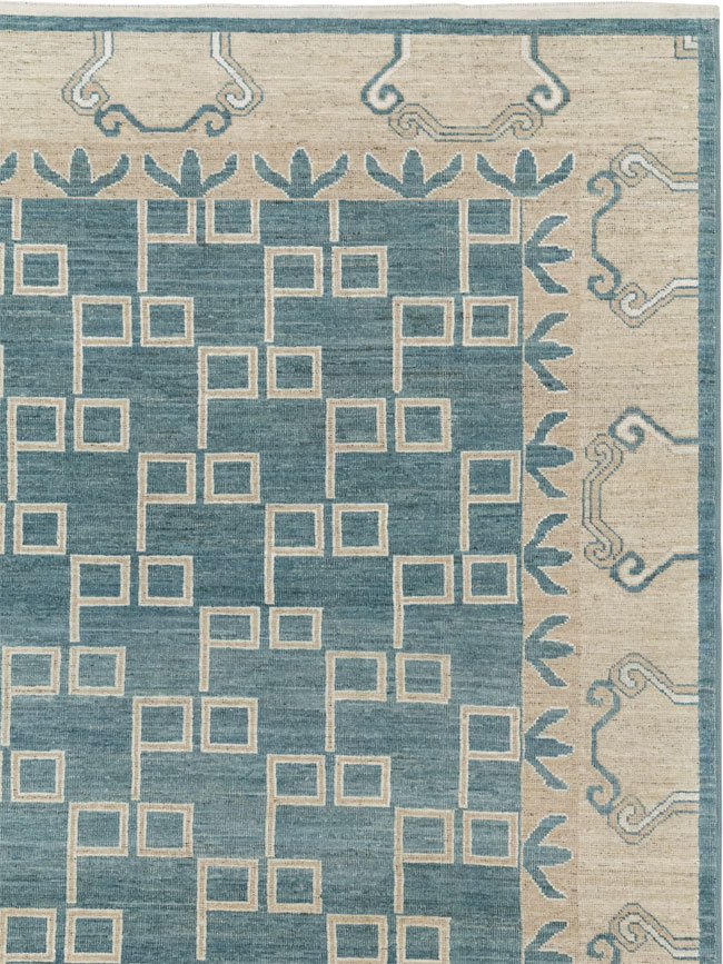 Modern East Turkestan Khotan Square Room Size Carpet, No.33393 - Gsblank