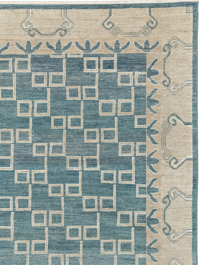 Modern East Turkestan Khotan Square Room Size Carpet, No.33393 - Gsblank