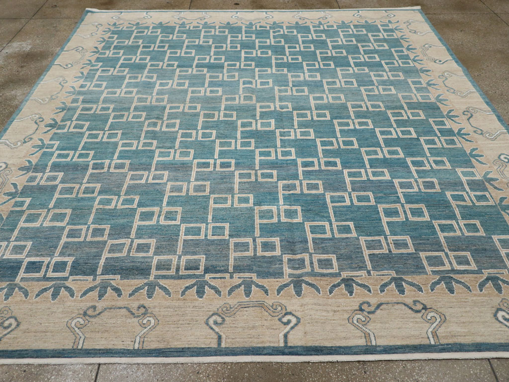 Modern East Turkestan Khotan Square Room Size Carpet, No.33393 - Gsblank
