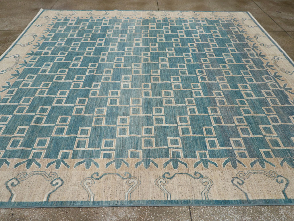Modern East Turkestan Khotan Square Room Size Carpet, No.33393 - Gsblank
