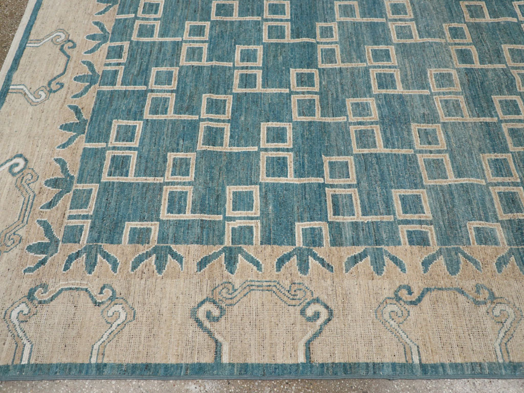 Modern East Turkestan Khotan Square Room Size Carpet, No.33393 - Gsblank