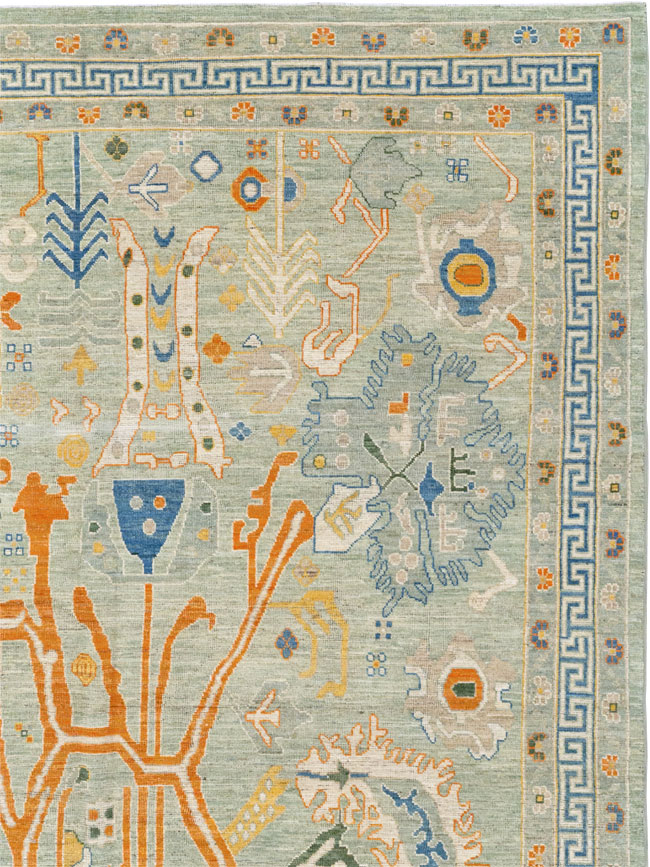 Modern East Turkestan Khotan Room Size Carpet, No.33394 - Gsblank