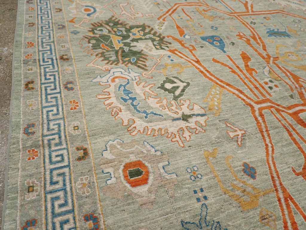 Modern East Turkestan Khotan Room Size Carpet, No.33394 - Gsblank