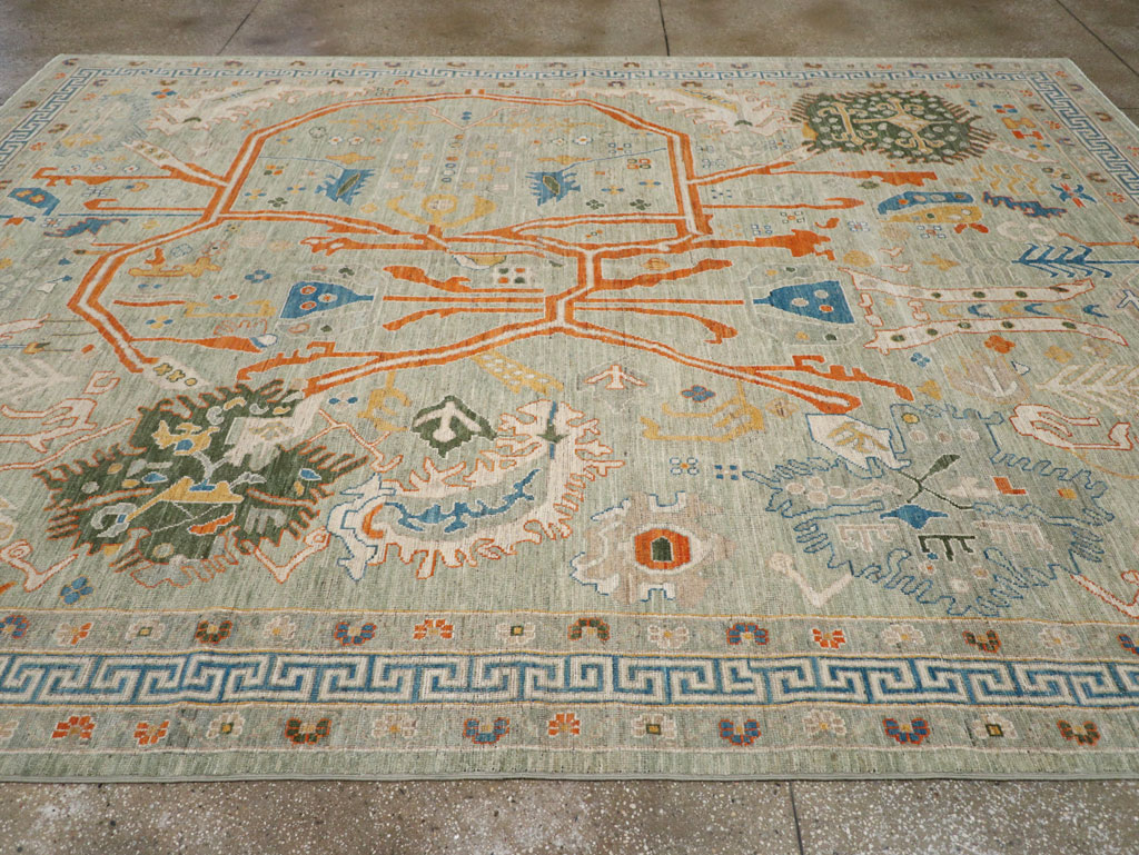 Modern East Turkestan Khotan Room Size Carpet, No.33394 - Gsblank