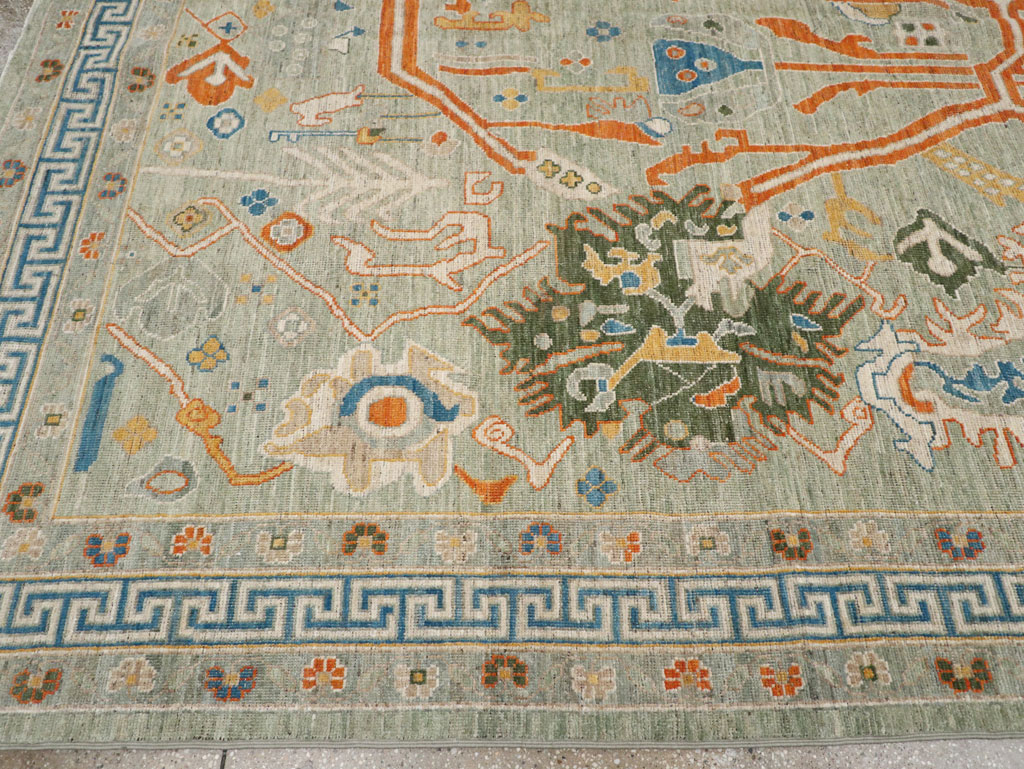 Modern East Turkestan Khotan Room Size Carpet, No.33394 - Gsblank