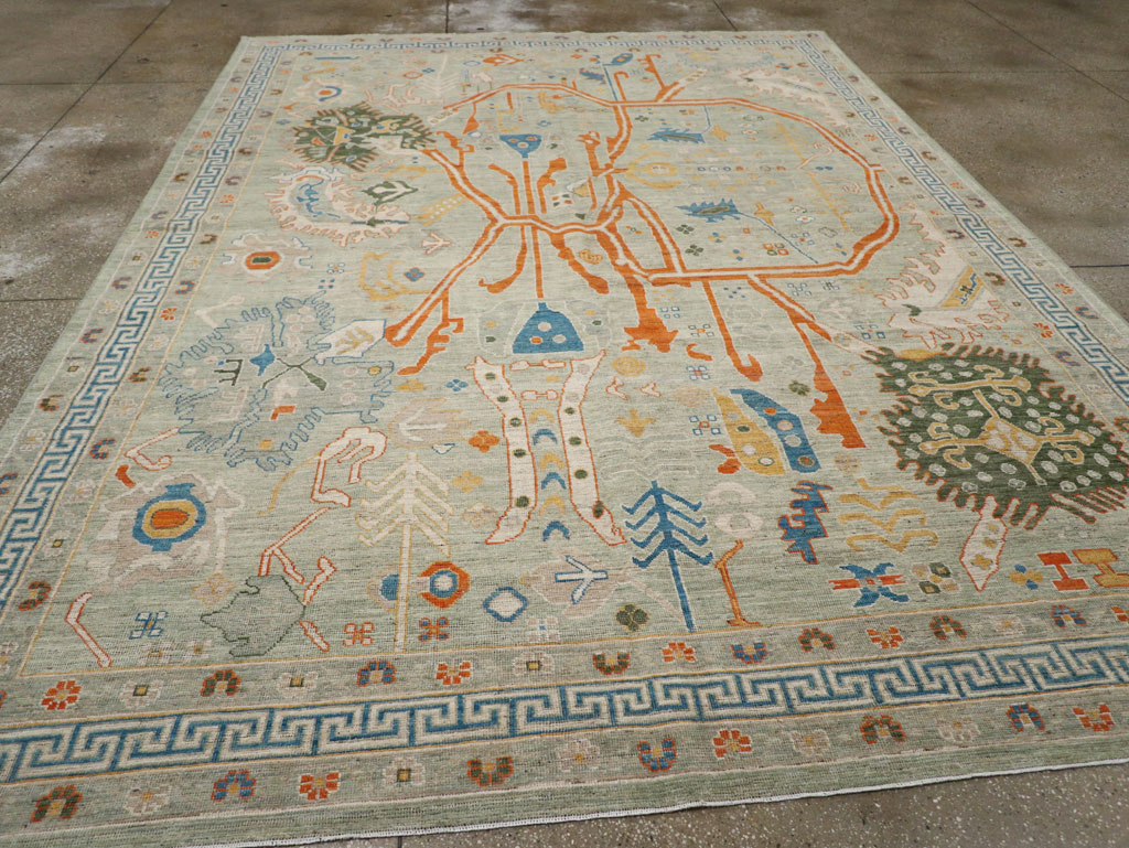 Modern East Turkestan Khotan Room Size Carpet, No.33394 - Gsblank