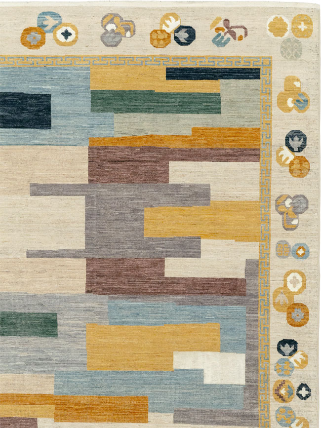 Modern East Turkestan Khotan Large Room Size Carpet, No.33395 - Gsblank