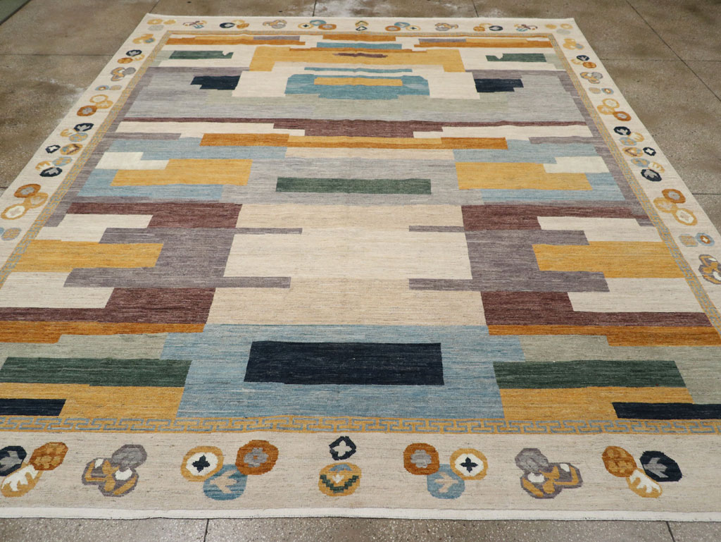 Modern East Turkestan Khotan Large Room Size Carpet, No.33395 - Gsblank