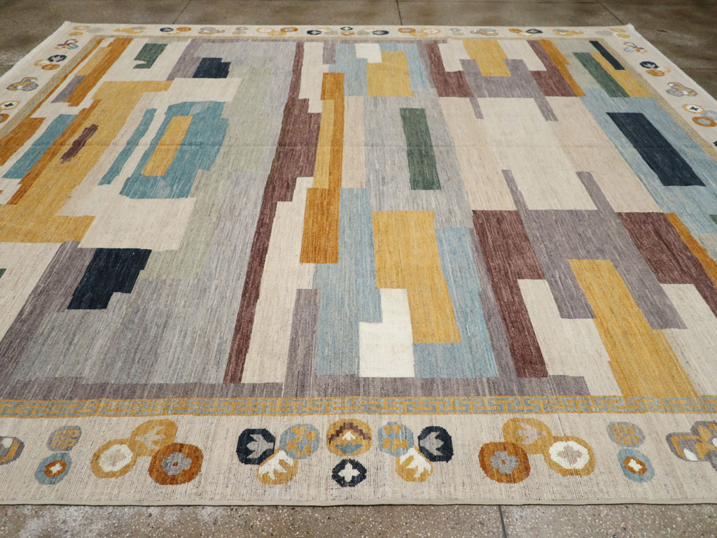 Modern East Turkestan Khotan Large Room Size Carpet, No.33395 - Gsblank