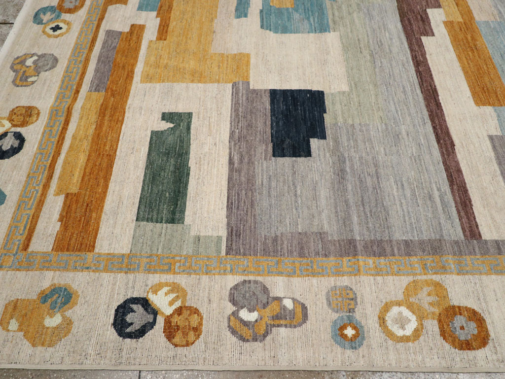 Modern East Turkestan Khotan Large Room Size Carpet, No.33395 - Gsblank