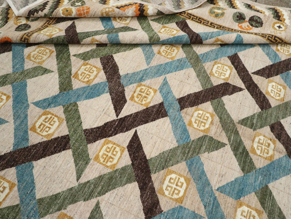 Modern East Turkestan Khotan Room Size Carpet, No.33396 - Gsblank