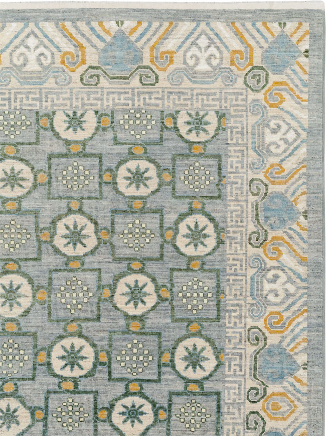 Modern East Turkestan Khotan Room Size Carpet, No.33397 - Gsblank