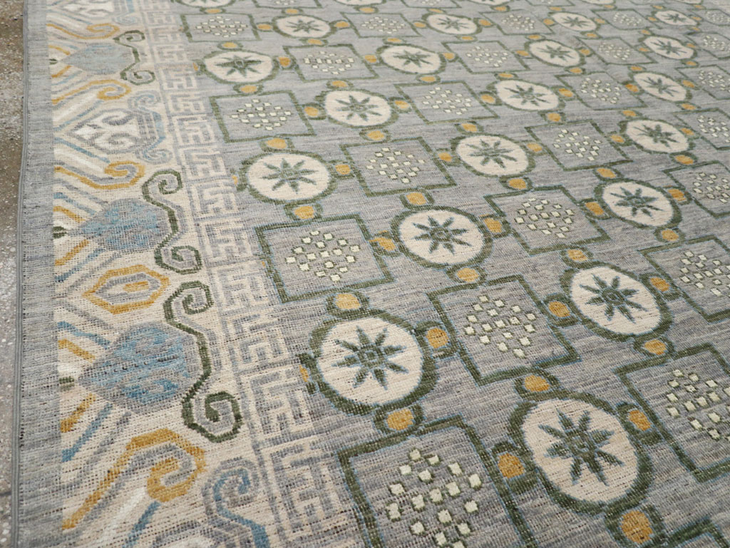 Modern East Turkestan Khotan Room Size Carpet, No.33397 - Gsblank