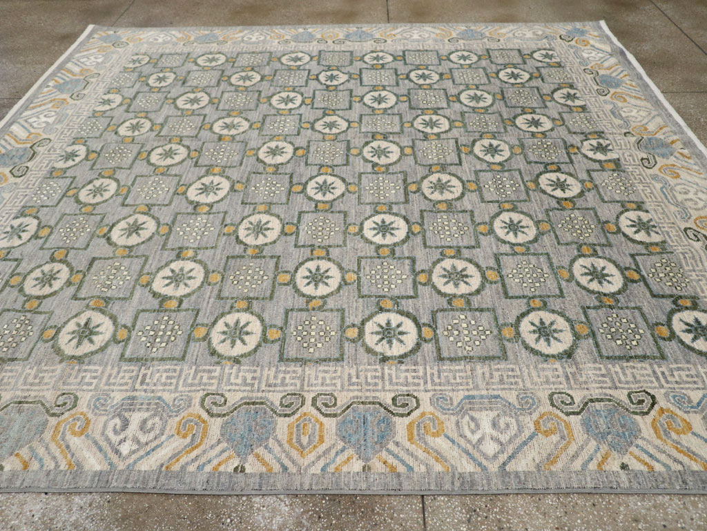 Modern East Turkestan Khotan Room Size Carpet, No.33397 - Gsblank