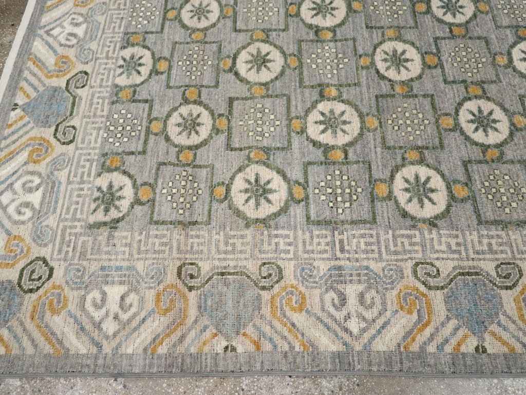 Modern East Turkestan Khotan Room Size Carpet, No.33397 - Gsblank