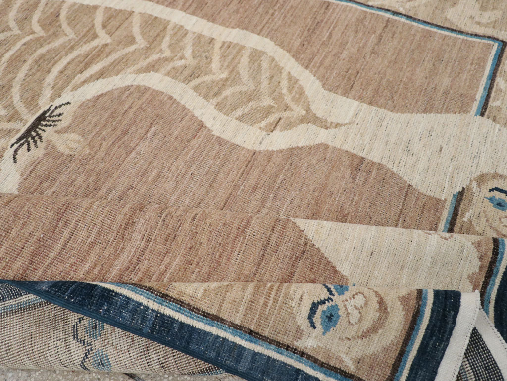 Modern East Turkestan Khotan Pictorial Accent Rug, No.33398 - Gsblank