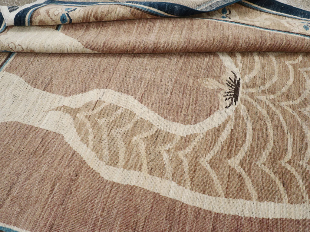 Modern East Turkestan Khotan Pictorial Accent Rug, No.33398 - Gsblank