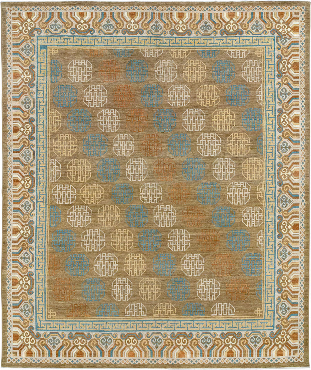 Modern East Turkestan Khotan Room Size Carpet, No.33400 - Gsblank