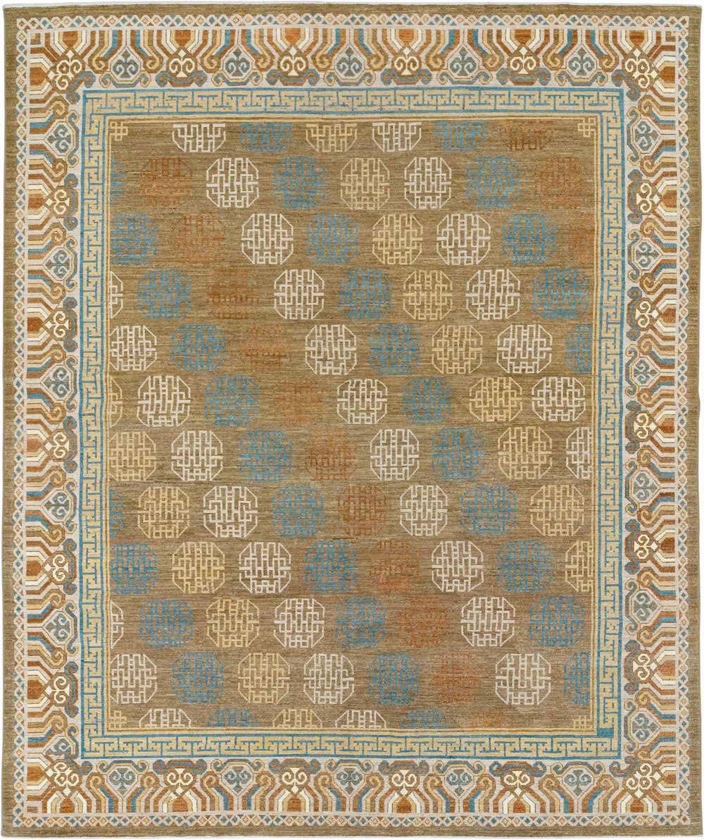 Modern East Turkestan Khotan Room Size Carpet, No.33400 - Gsblank