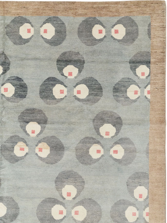 Modern East Turkestan Art Deco Room Size Carpet, No.33401 - Gsblank