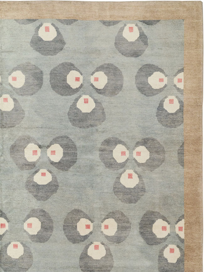 Modern East Turkestan Art Deco Room Size Carpet, No.33401 - Gsblank