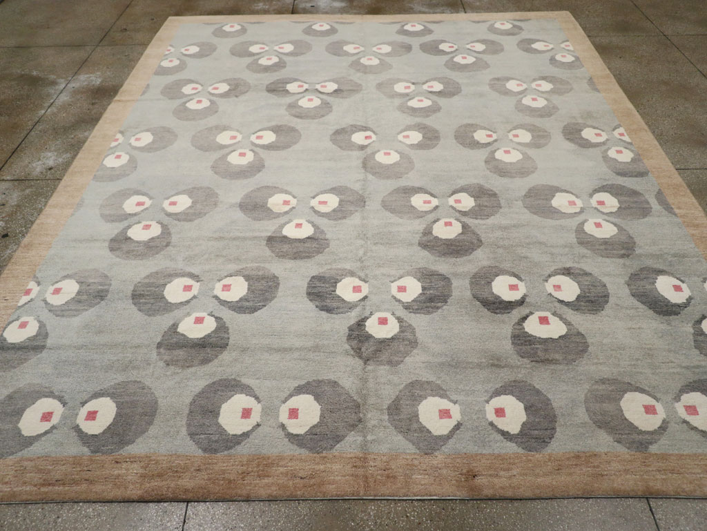 Modern East Turkestan Art Deco Room Size Carpet, No.33401 - Gsblank