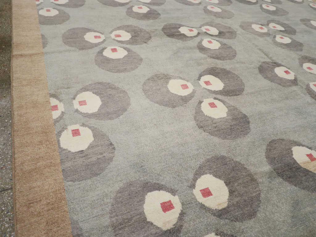 Modern East Turkestan Art Deco Room Size Carpet, No.33401 - Gsblank